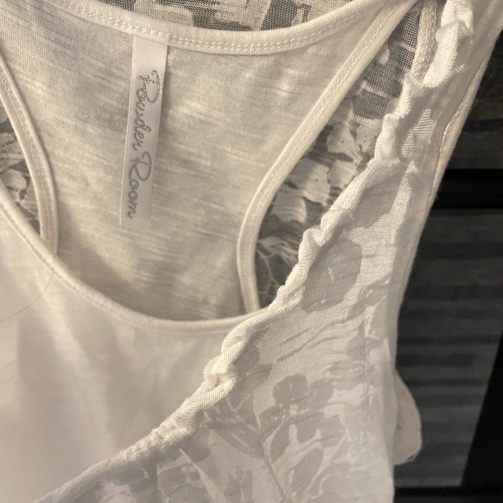 Powder Room Racer Back Floral Pattern Top - Picture 4 of 11